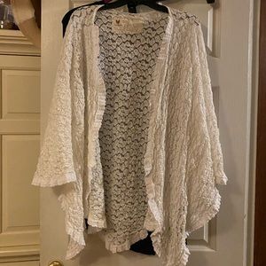 Plus size Farmhouse Frocks Lace Shaw